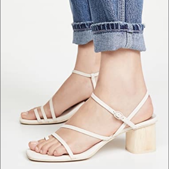 NIB Dolce Vita Size 8 Zyda Square Toe Block Heel in Stone Snake Print Leather - Picture 7 of 7